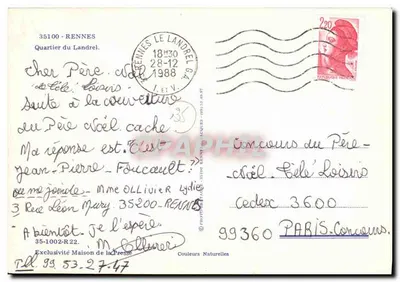 Rennes - Le Landrel — Rejony mieszkaniowe z widokiem na budynki i bar Le Landrel — Wydawca: Maison de la Presse — Rewers