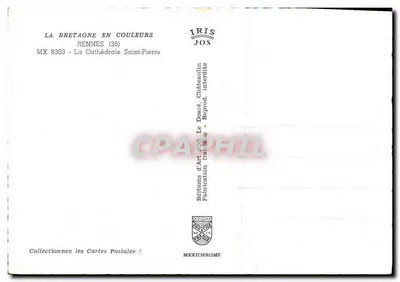 Rennes — Katedra Świętego Piotra — wyd. JOS, seria MX 8303 — Rewers