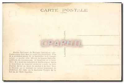 Rennes — Pałac Sądowy (Zabytek) — Wydawca Laurent, nr 1511 — Rewers