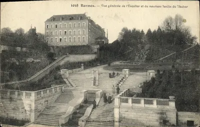 Rennes — Vue générale de l'Escalier et du nouveau Jardin du Thabor — E. Mary Roussellière, Rennes