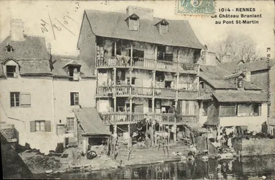 Zamek Drżawny nad Mostem św. Martyna — Rennes — Wydawca E. Mary, Rennes, nr 1014