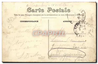 Stara pocztówka Rennes Ogólny widok z Thabor — Rewers