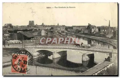 Vue Générale de Rennes — Carte postale n°1001 — Éditeur S. Mary-Honoré