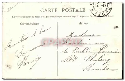 Rennes - Place Pasteur — vue de la rue et du pont — A.G. 86 — Verso
