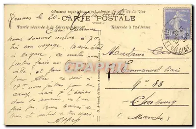 Rennes — La Mairie — 21. — Éditeur G. Artaud, n°21 — Verso