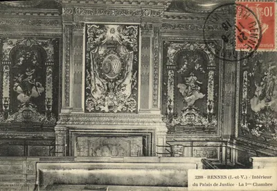 Rennes (I.-et-V.) - Wnętrze Pałacu Sądownictwa - I Chambra — Wydawca Vasselle, n° 2298