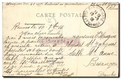 Rennes (I.-et-V.) - Nowy Pensiunat Saint-Vincent — J. Sorel, wydawca, Rennes — Rewers