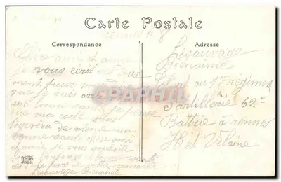 Rennes — La Caserne Colombier — J. Sorel, Edit., Rennes — Verso