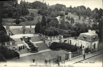 Rennes (Ille-et-Vilaine) — L'Entrée du Thabor — J. Sorel, Edit. Rennes