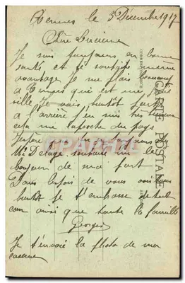 Rennes (Il-et-V.) - Kaszern Colombie — Część Artylerii — J. Sorel, wydawca, Rennes — Rewers