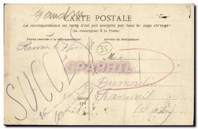 Rennes — Teatr zniszczony po pożarze 20 lutego 1856, został odbudowany zgodnie z projektami architekta Millardeta — A. Dechelette, wydawca, Rennes — Rewers