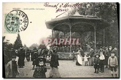 Rennes — Jardin public. Le kiosque — A.G. 583