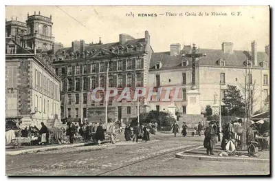 Rennes — Plac i Krzyż Misji — G.F. n°1034
