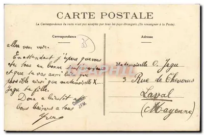 Rennes - Wejścia na Cmentarz Północny i droga do St-Grégoire — E. Mary-Rousse, nr 1036 — Rewers