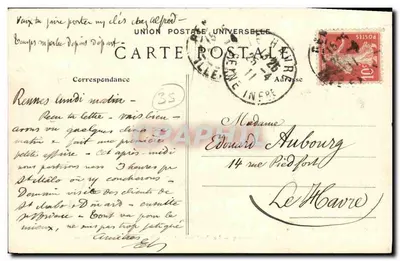 Rennes — Bulwar Wolności i Kwatera Kergus — R. Mary-Roussellière Wyd., Rennes 1083 — Rewers