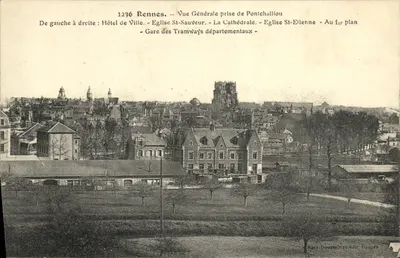 Rennes — Ogólny widok z mostu Pontchallou — wydawnictwo Mary Boussetto, Rennes