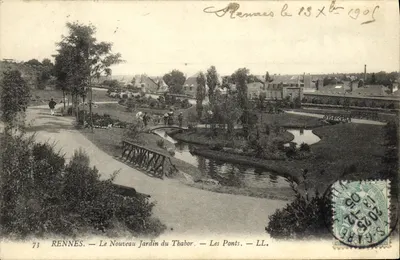 Rennes — Le Nouveau Jardin du Thabor — Les Ponts — LL. — n°73