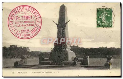 Rennes — Monument des Mobiles — Fr. Tirel, Directeur-Divisionnaire, Ille & Vilaine