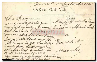 Rennes — Lavoir sur les Bords de l'Ille — LL — Verso