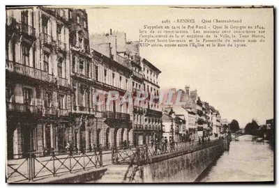 Rennes - Quai Chateaubriand — ancien Quai St Georges, 1844 — Laurent-Nel, Rennes