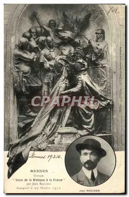 Rennes - Groupe 'Union de la Bretagne à la France' par Jean Boucher — édition Thissault