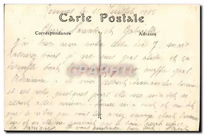 Rennes (I.-et-V.) — Quai Châteaubriant et Pont Saint-Georges — J. Sorel, Edit., Rennes — Verso