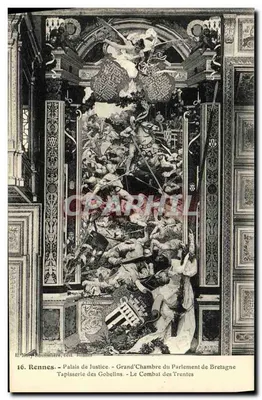 Rennes - Palais de Justice - Grand'Chambre du Parlement de Bretagne - Tapisserie des Gobelins - Le Combat des Trentes