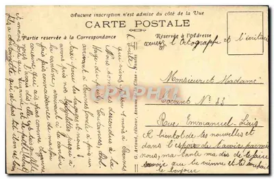 Rennes — La Cathédrale — G. Artand, éditeur, n° 56 — Verso