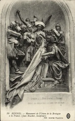 Union de la Bretagne à la France — Monument de l'Union de la Bretagne à la France — Jean Boucher, Sculpteur — Édit. Galeries Populaires