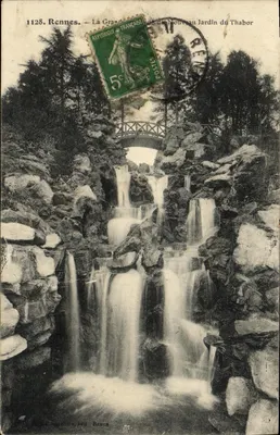 Rennes — La Grande Cascade du Nouveau Jardin du Thabor — édit. Reune