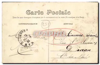 Rennes — La Grande Cascade du Nouveau Jardin du Thabor — édit. Reune — Verso