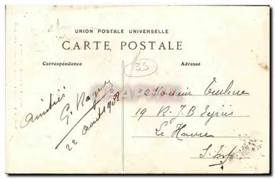 Młoda dziewczyna z kapeluszem polką — Kostiumy Rennes & Ille & Vilaine — Kolekcja Villard, Quimper — Rewers