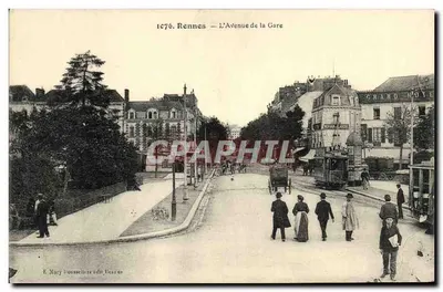 Rennes — L'Avenue de la Gare — E. Mary Lounsschire édit. Rennes