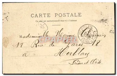 Rennes — Marché de la Poissonnerie — W. L. à Rennes — Verso
