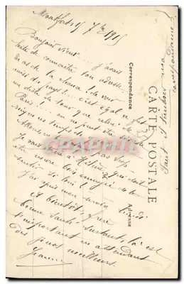 Rennes - L'Hôpital de Pontchaillou — La Chapelle et Bâtiments affectés aux Blessés militaires — E. Mary-Rousselière, édit., Rennes — Verso
