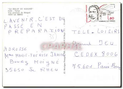 Moigné — Widok ogólny — CI. Monique François, Tel. 16 (60) 98.97.30 — Rewers