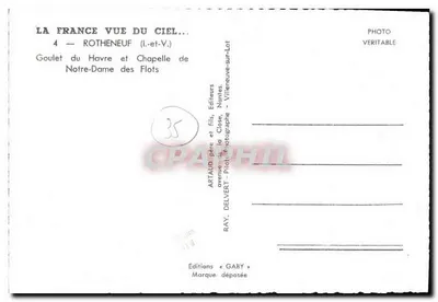 Goulet do Havre e Capela de Nossa Senhora dos Flutuantes — ROTHENEUF (Il-et-V.) — Éditions Gaby — Verso