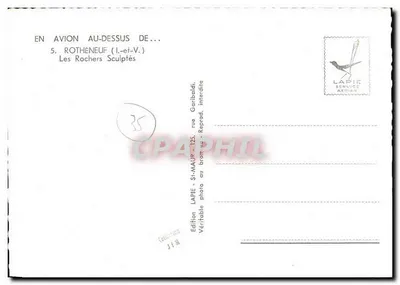 Szyfrówane skały — ROTHENEUF (L.-et-V.) — Wydawnictwo LAPIE — Rewers