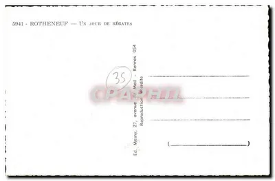 Rotheneuf — Um dia de regatas — Ed. Mesny, 27, avenue du Mail, Rennes — Verso