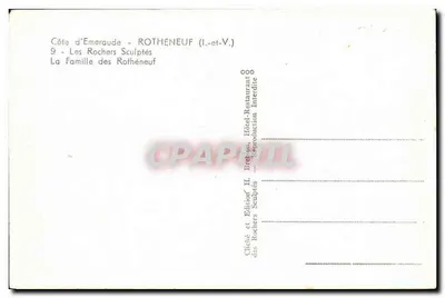 Costa d'Emeraude - ROTHÈNEUF (Il.-et-V.) — I Rochers Scultori — La Famiglia Rothèneuf — Verso