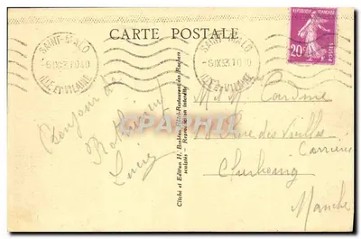 Côte d'Emeraude - 2. ROTHÈNEUF — Os Rochos Esculpidos - Gargantua e Sua Família — Verso