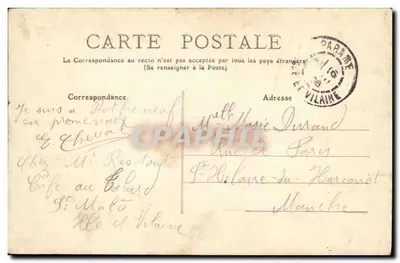 Rotheneuf — wyryte skały (strona wschodnia) — Bretagne, 1894 — Rewers