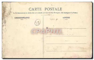 Bilhete postal antigo Rotheneuf Os rochedos esculpidos O eremita no trabalho — Verso