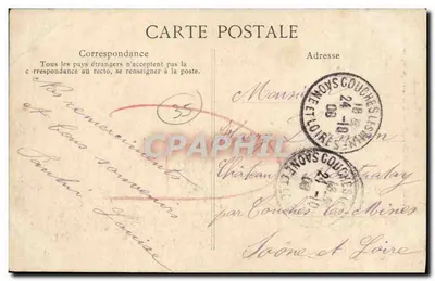 Costa de Émeraude — El Ermitaño entre sus obras — ROTHENEUF — Editor E.P. n°1055 — Reverso