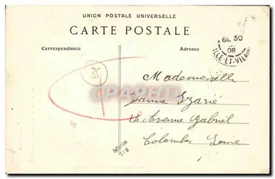 Grobowiec św. Budoka — Côte d'Émeraude, ROTHENEUF — Kolekcja Germain najstarszy syn, Saint-Malo — Rewers