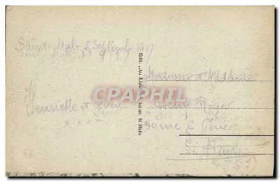 Rothéneuf — Os Rochos Esculpidos — editor não visível, n° de série 2 — Verso