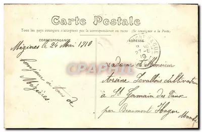 St-Aubin-du-Cormier (I.-et-V.) — Op het kamp van de Lande-d’Ouée — De politiepost — E. Mary-Roussellere, uitgever, Rennes — Achterkant