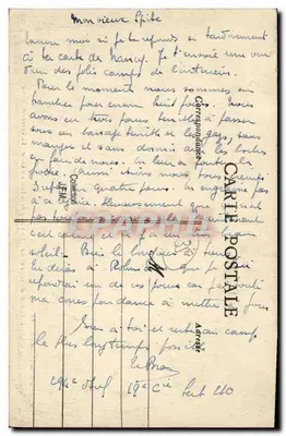 Saint-Aubin-du-Cormier — Na Camp de la Lande d'Onée — La Corvée du Matin — E. Mary-Roussellière, wyd., Rennes, n°119 — Rewers