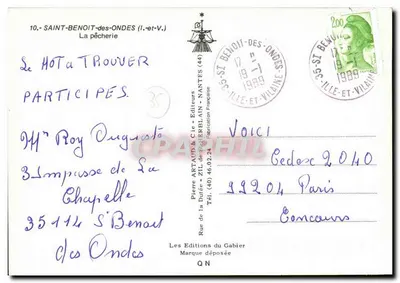 Rybak w Saint-Benoît-des-Ondes — Rybarnia — Wydawnictwo Artain & Cie — Rewers