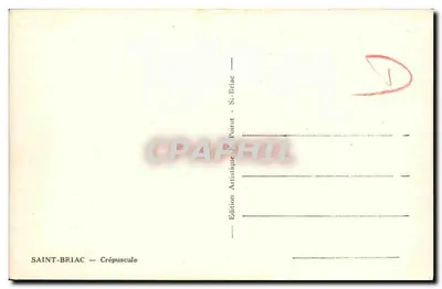 Saint-Briac — Crepúsculo — Edición Artística Poirot — Reverso